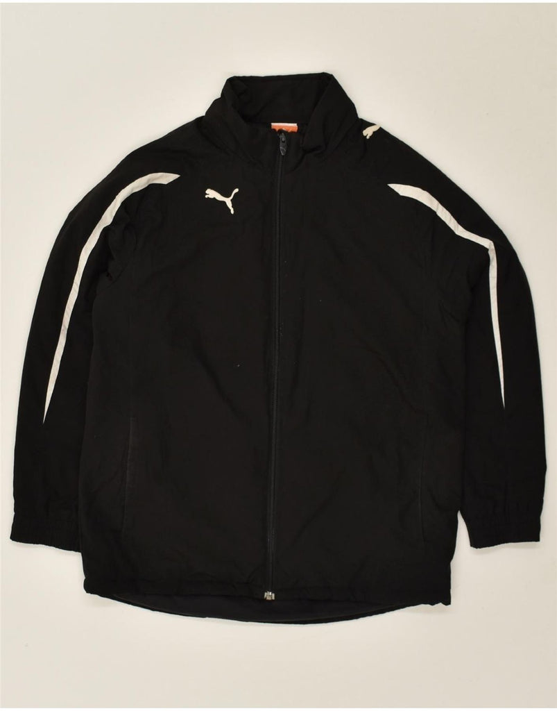 PUMA Boys Bomber Jacket 11-12 Years Black | Vintage Puma | Thrift | Second-Hand Puma | Used Clothing | Messina Hembry 