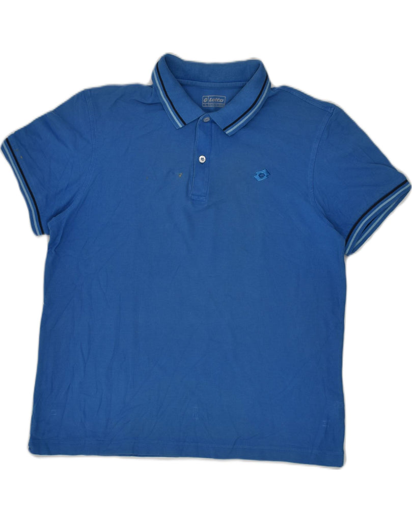 LOTTO Mens Polo Shirt XL Blue Cotton | Vintage Lotto | Thrift | Second-Hand Lotto | Used Clothing | Messina Hembry 