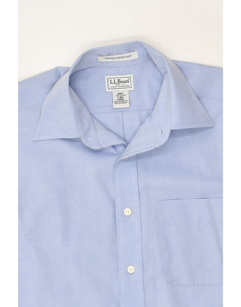 L.L.BEAN Mens Wrinkle Resistant Shirt Small Blue Cotton | Vintage L.L.Bean | Thrift | Second-Hand L.L.Bean | Used Clothing | Messina Hembry 