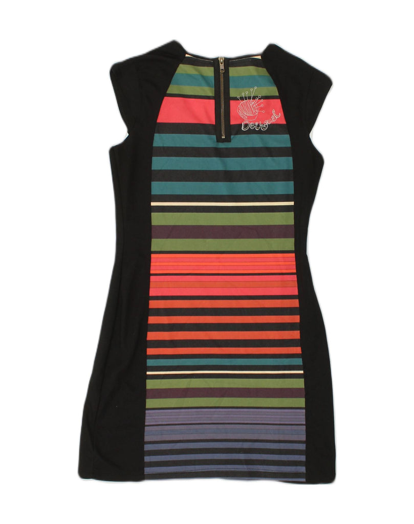 DESIGUAL Womens Sheath Dress UK 10 Small Black Striped | Vintage Desigual | Thrift | Second-Hand Desigual | Used Clothing | Messina Hembry 