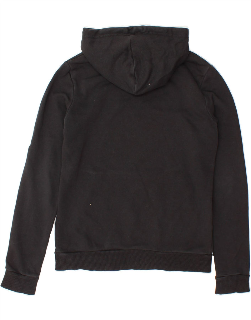 PUMA Womens Graphic Hoodie Jumper UK 8 Small  Black Cotton Vintage Puma and Second-Hand Puma from Messina Hembry 