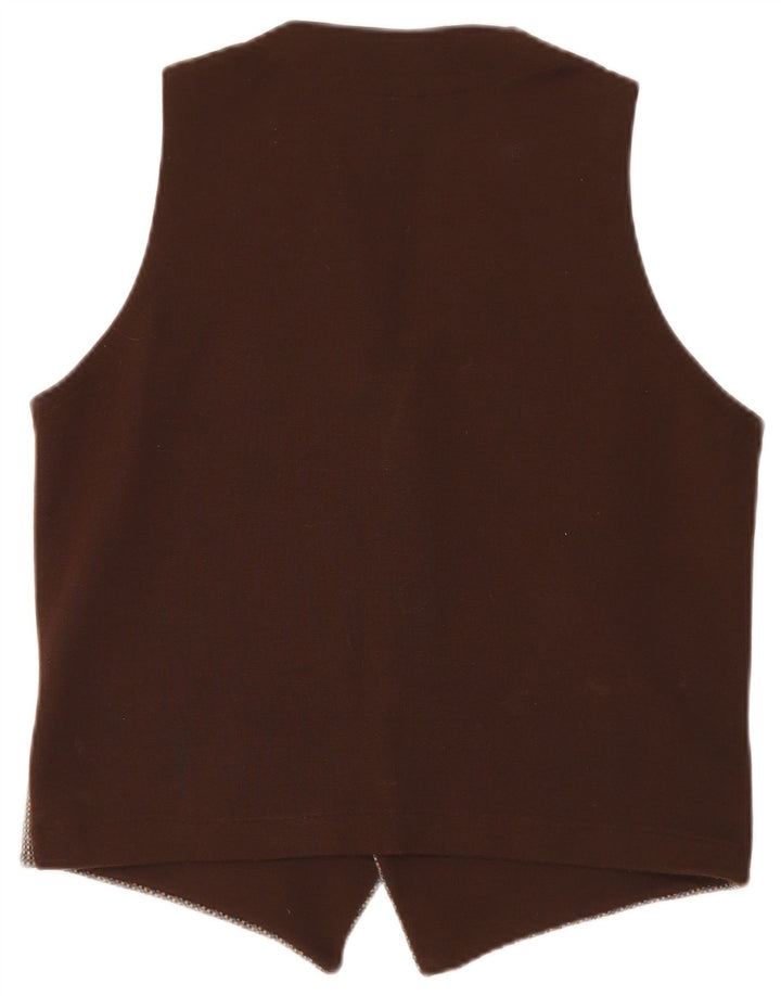 Vintage Mens Waistcoat Medium Brown