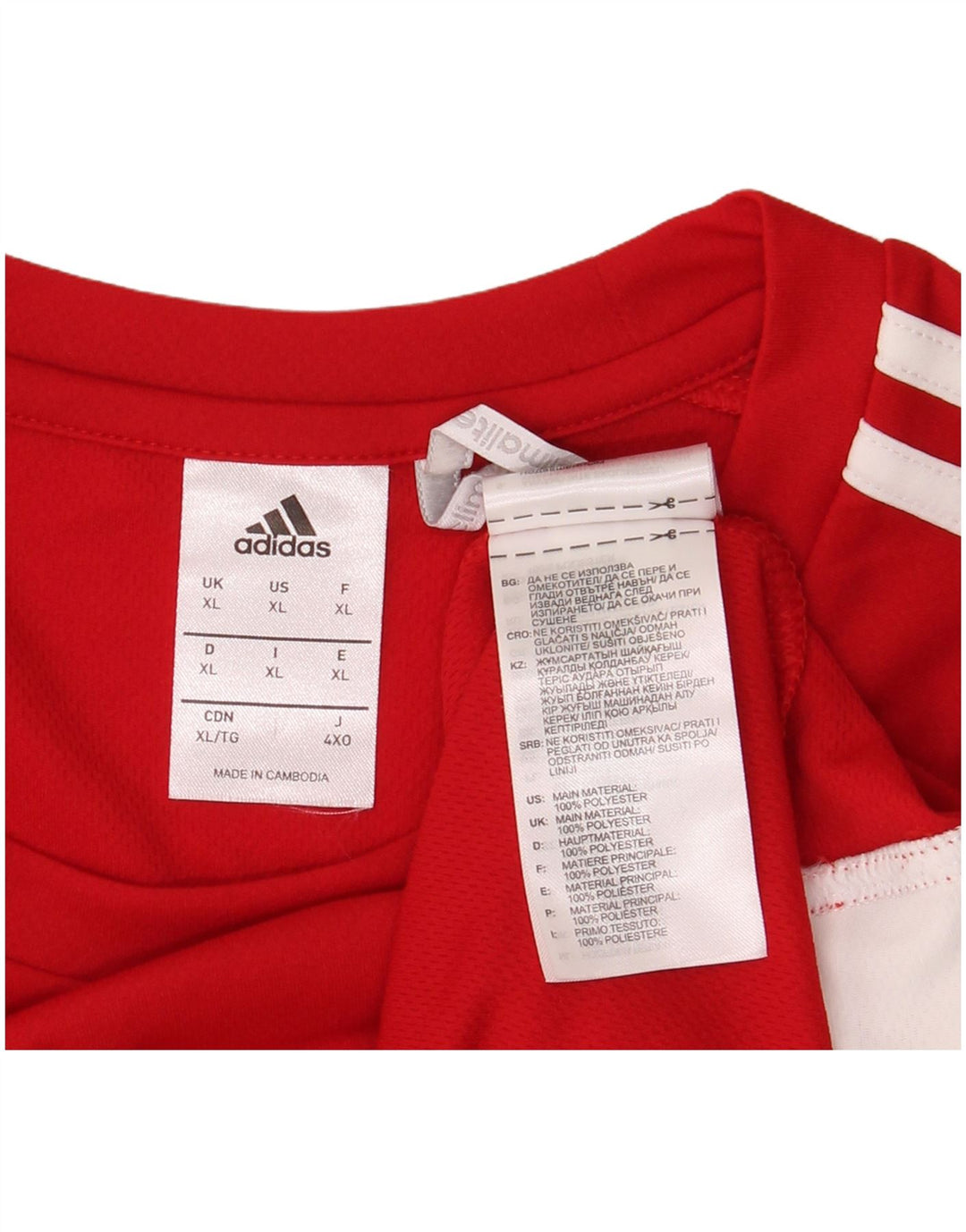 Adidas Mens Climalite T-Shirt Top XL Red Polyester