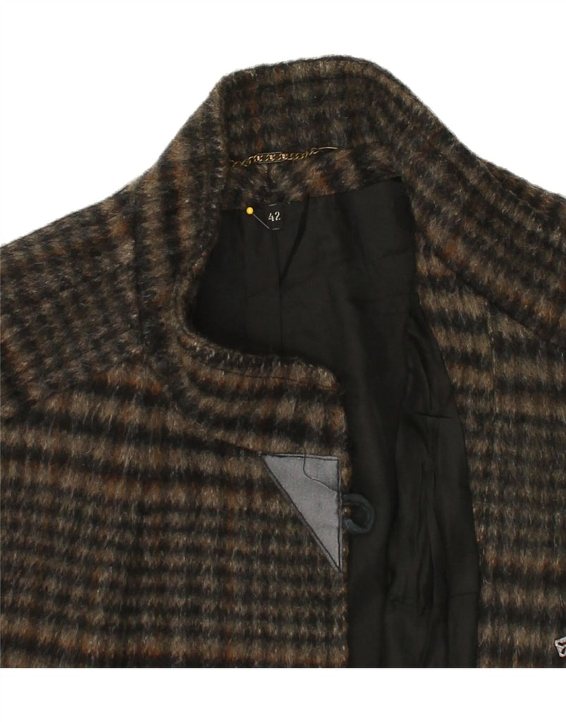 YOUR SIXTH SENSE Womens Overcoat EU 42 Large Brown Check Wool | Vintage Your Sixth Sense | Thrift | Second-Hand Your Sixth Sense | Used Clothing | Messina Hembry 