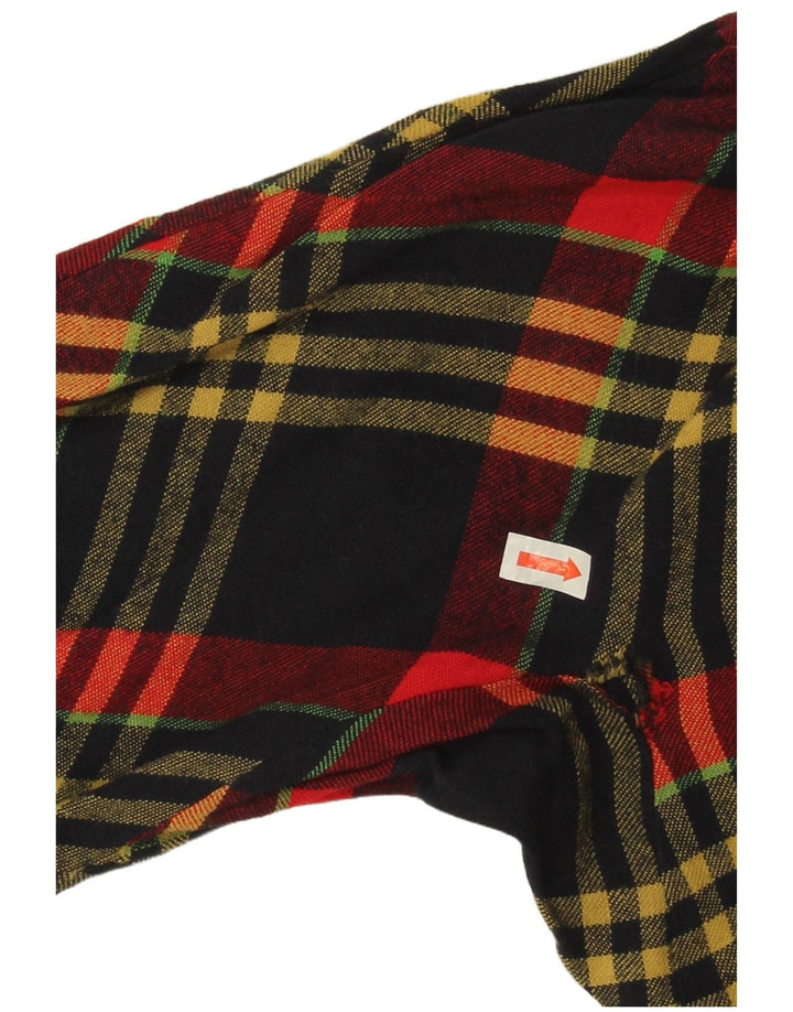 Vintage Womens Long Sleeve Blouse Top UK 14 Large Red Check