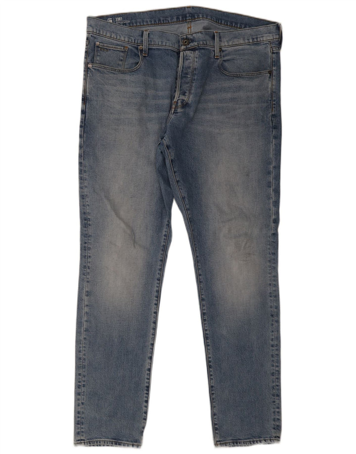 G-Star Mens Regular Tapered Jeans W40 L34 Blue Cotton