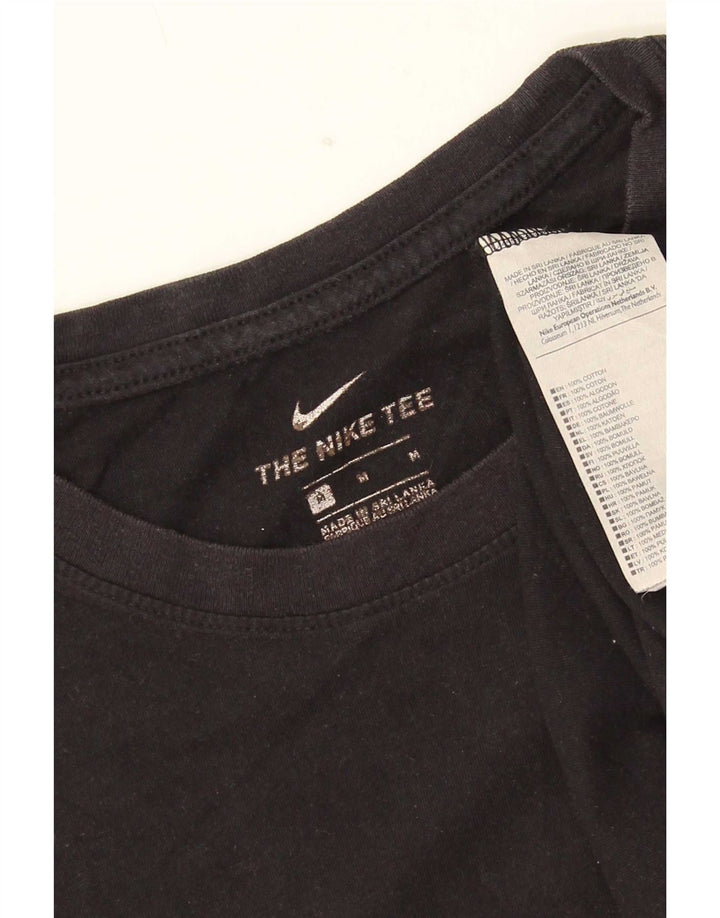 Nike Mens T-Shirt Top Medium Black Cotton