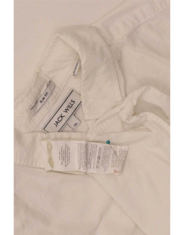 Jack Wills Mens Slim Fit Shirt XL White Cotton