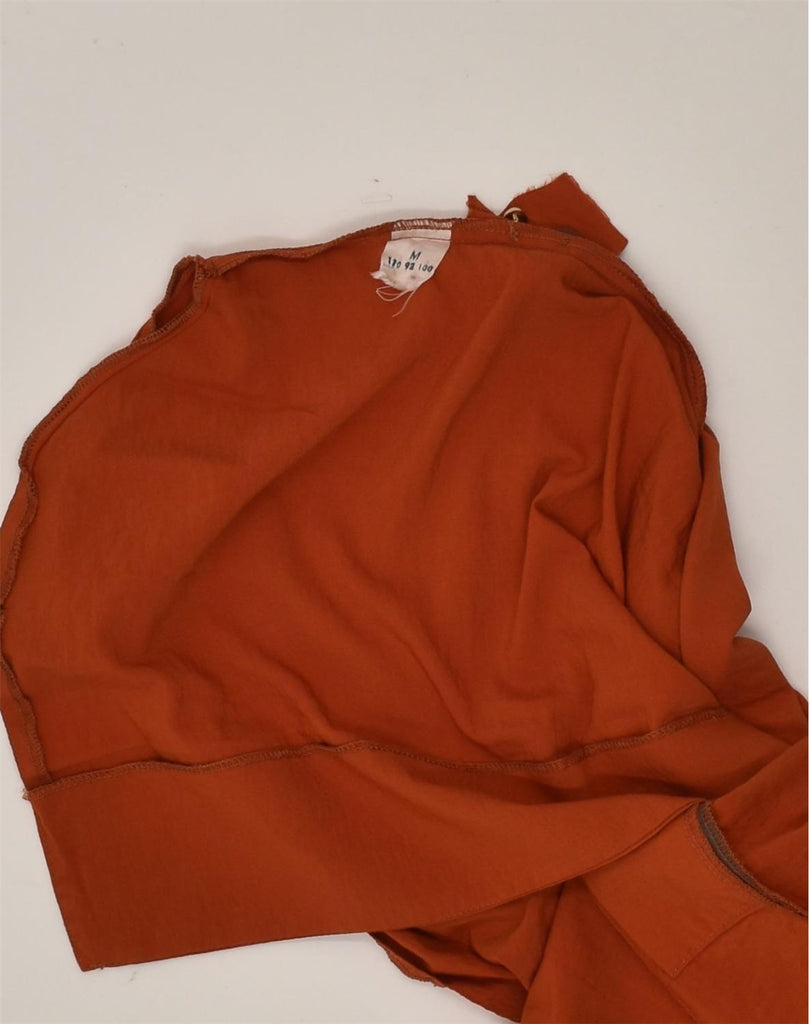 VINTAGE Womens Long Sleeve Pullover Shirt Blouse UK 14 Medium Orange | Vintage Vintage | Thrift | Second-Hand Vintage | Used Clothing | Messina Hembry 