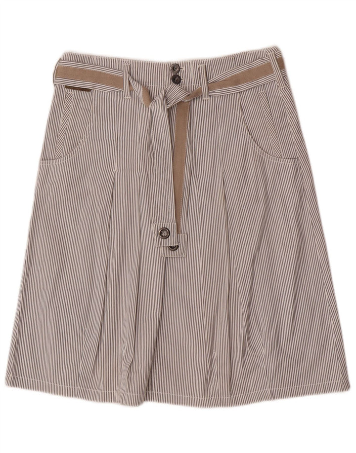 Marlboro Classics Womens A-Line Skirt EU 40 Medium W30 Grey Pinstripe