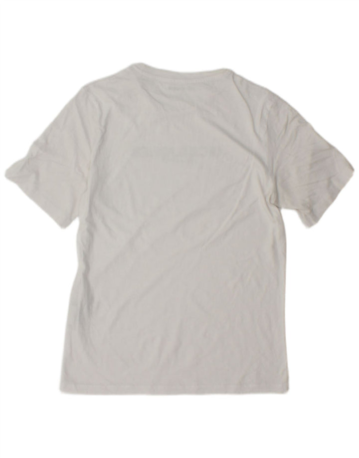 Jack & Jones Mens Graphic T-Shirt Top Small White Cotton