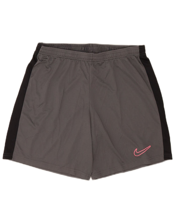 Nike Mens Dri Fit Slim Sport Shorts Large Grey Colourblock Polyester