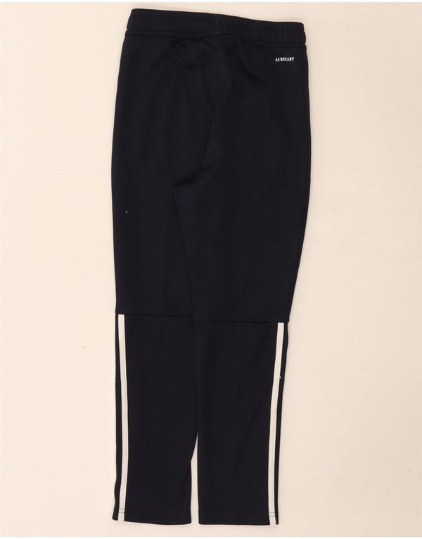 Adidas Boys Aeroready Tracksuit Trousers 9-10 Years Navy Blue Polyester