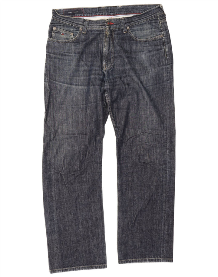 Tommy Hilfiger Mens Straight Jeans W36 L32 Blue Cotton