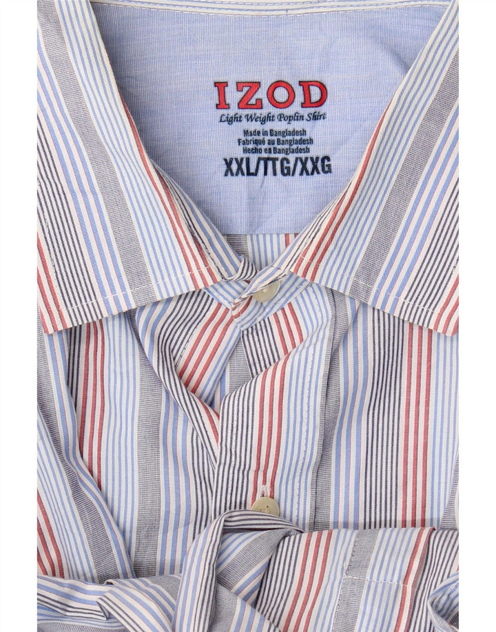 Izod Mens Shirt 2XL Blue Striped