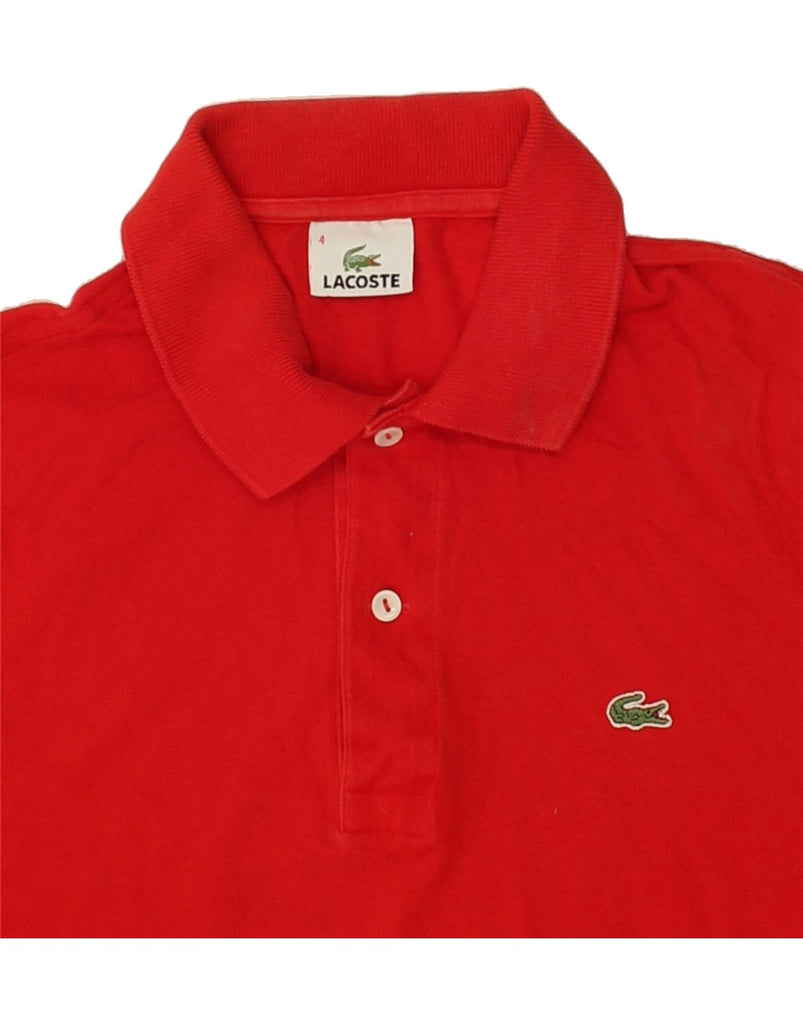 LACOSTE Mens Polo Shirt Size 4 Medium Red Cotton | Vintage Lacoste | Thrift | Second-Hand Lacoste | Used Clothing | Messina Hembry 