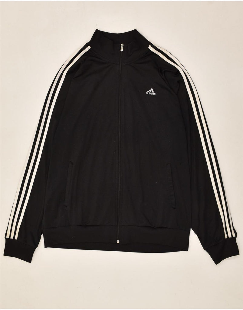 ADIDAS Mens Tracksuit Top Jacket XL Black Polyester | Vintage Adidas | Thrift | Second-Hand Adidas | Used Clothing | Messina Hembry 