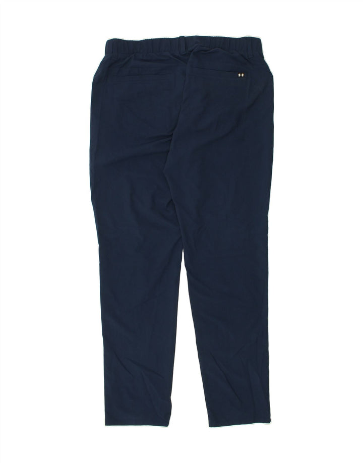 UNDER ARMOUR Womens Slim Casual Trousers W36 L32 Navy Blue | Vintage Under Armour | Thrift | Second-Hand Under Armour | Used Clothing | Messina Hembry 