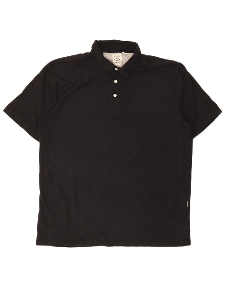 Volcom Mens Polo Shirt XL Black Cotton
