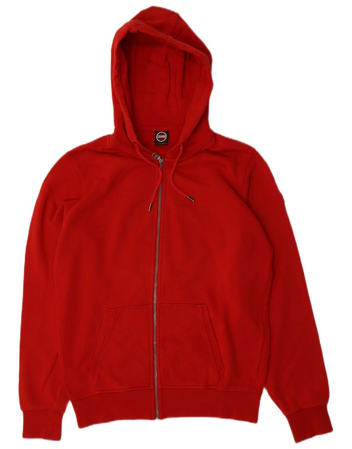Colmar Mens Zip Hoodie Sweater Large Red Cotton