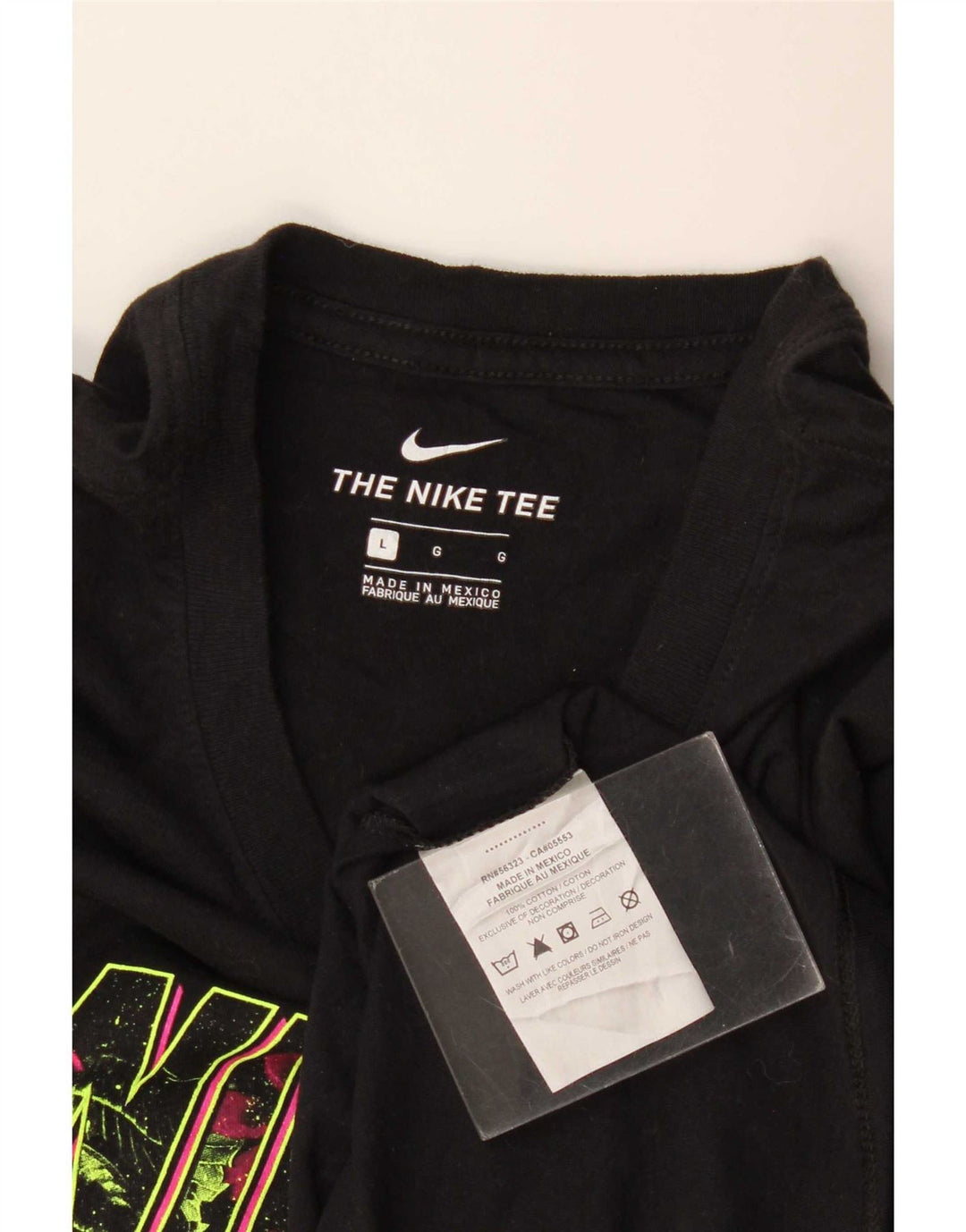 Nike Mens Graphic T-Shirt Top Large Black Cotton