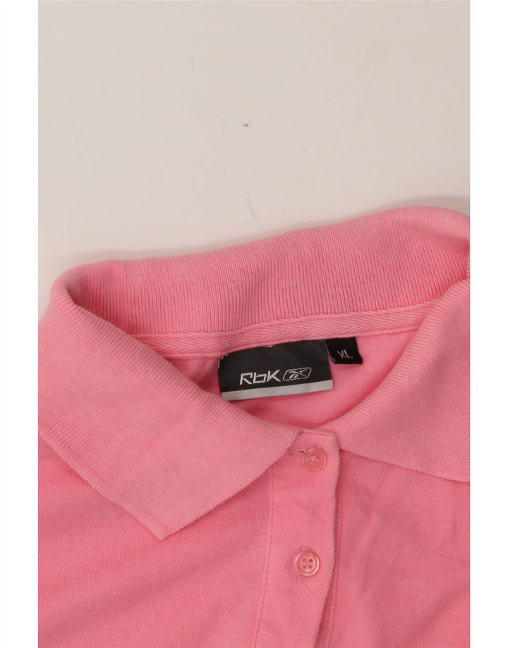 REEBOK Womens Polo Shirt UK 18 XL Pink Cotton Vintage Reebok and Second-Hand Reebok from Messina Hembry 