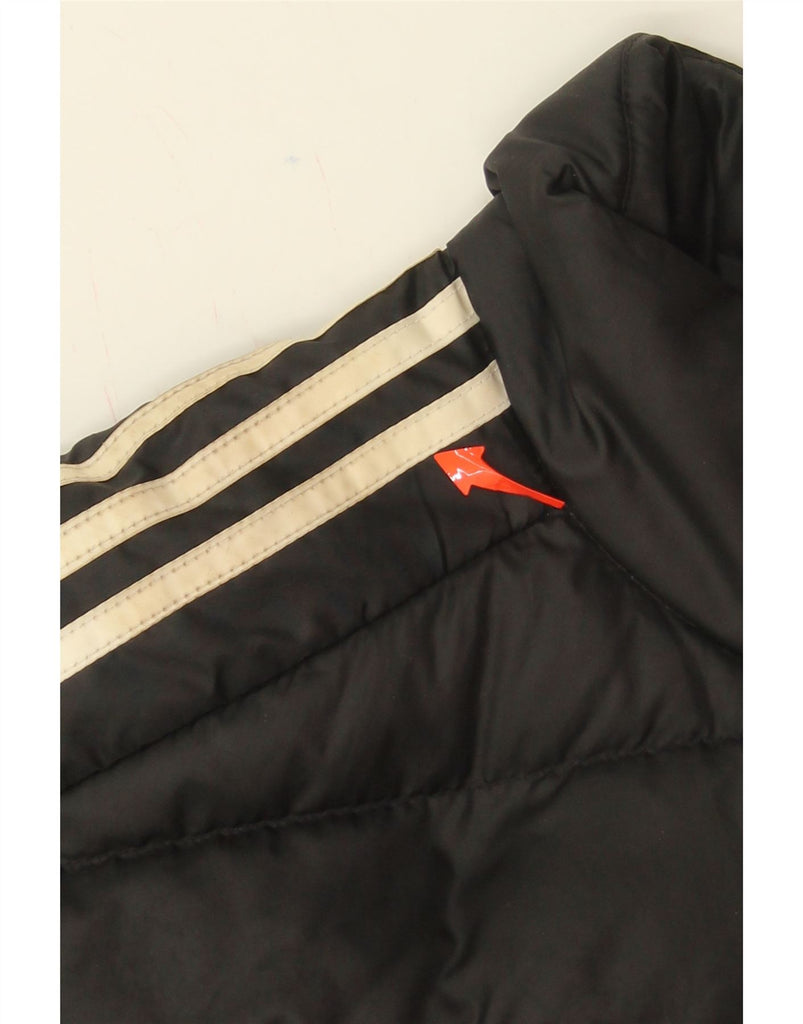 ADIDAS Mens Padded Jacket UK 38 Medium Black Polyester Vintage Adidas and Second-Hand Adidas from Messina Hembry 