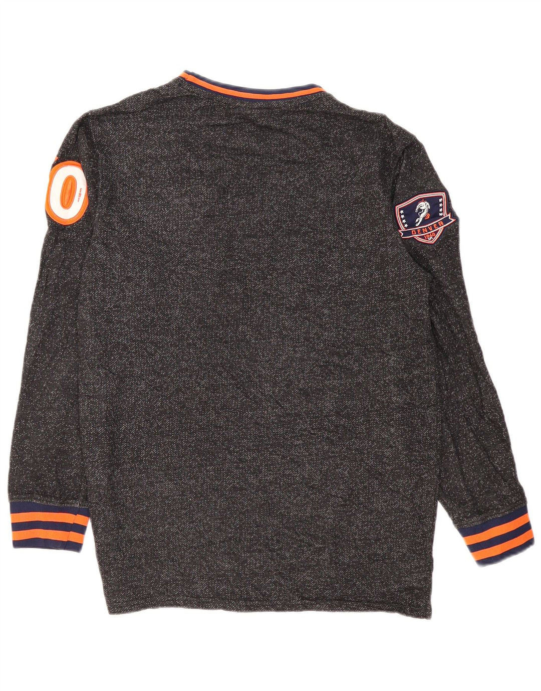 NFL Mens Denver Broncos Graphic Sweatshirt Jumper Medium Grey Flecked