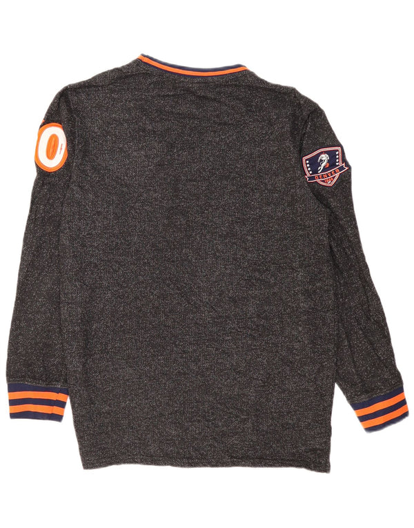 NFL Mens Denver Broncos Graphic Sweatshirt Jumper Medium Grey Flecked