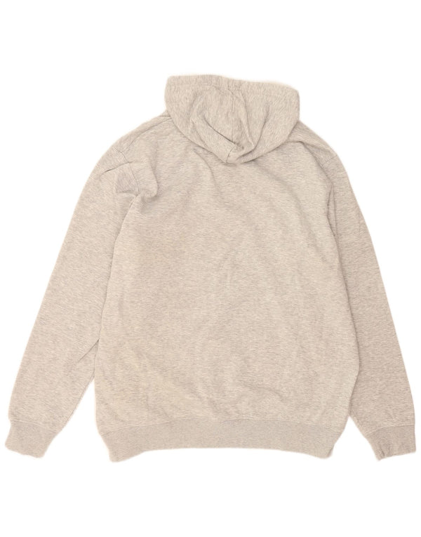 Kappa Mens Graphic Hoodie Jumper 3XL Grey Cotton