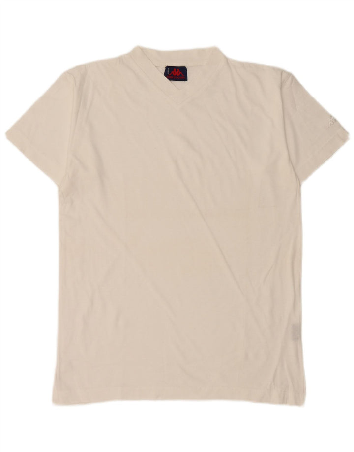 KAPPA Mens T-Shirt Top Medium White Cotton