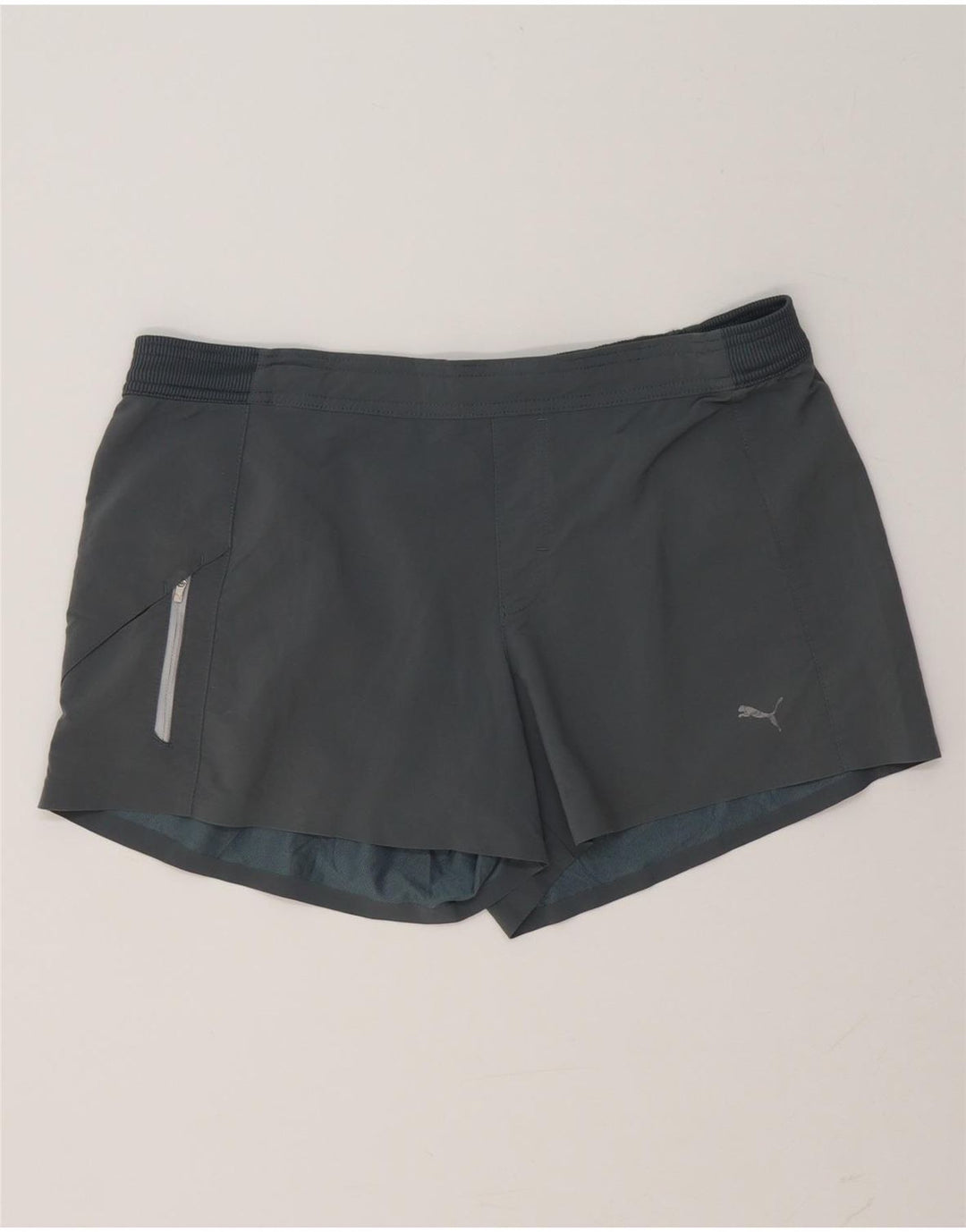 Puma Womens Sport Shorts UK 14 Large  Grey Polyester