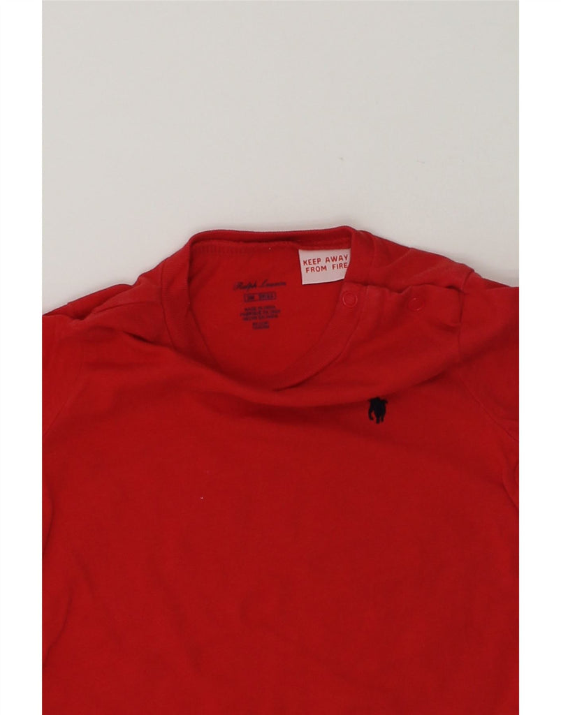 RALPH LAUREN Baby Boys T-Shirt Top 0-3 Months Red | Vintage Ralph Lauren | Thrift | Second-Hand Ralph Lauren | Used Clothing | Messina Hembry 