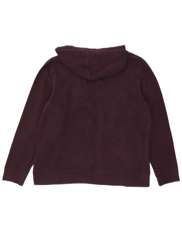Gap Womens Graphic Hoodie Jumper UK 18 XL Burgundy Cotton