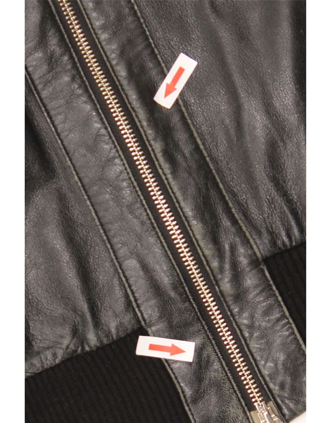 Sasch Womens Crop Leather Jacket UK 14 Medium Black