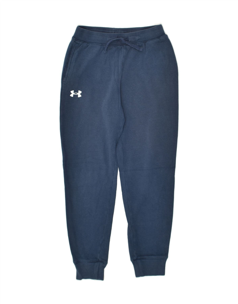 UNDER ARMOUR Boys Tracksuit Trousers Joggers 10-11 Years Blue Cotton | Vintage Under Armour | Thrift | Second-Hand Under Armour | Used Clothing | Messina Hembry 