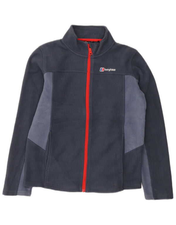 Berghaus Boys Fleece Jacket 12-13 Years Navy Blue Colourblock Polyester