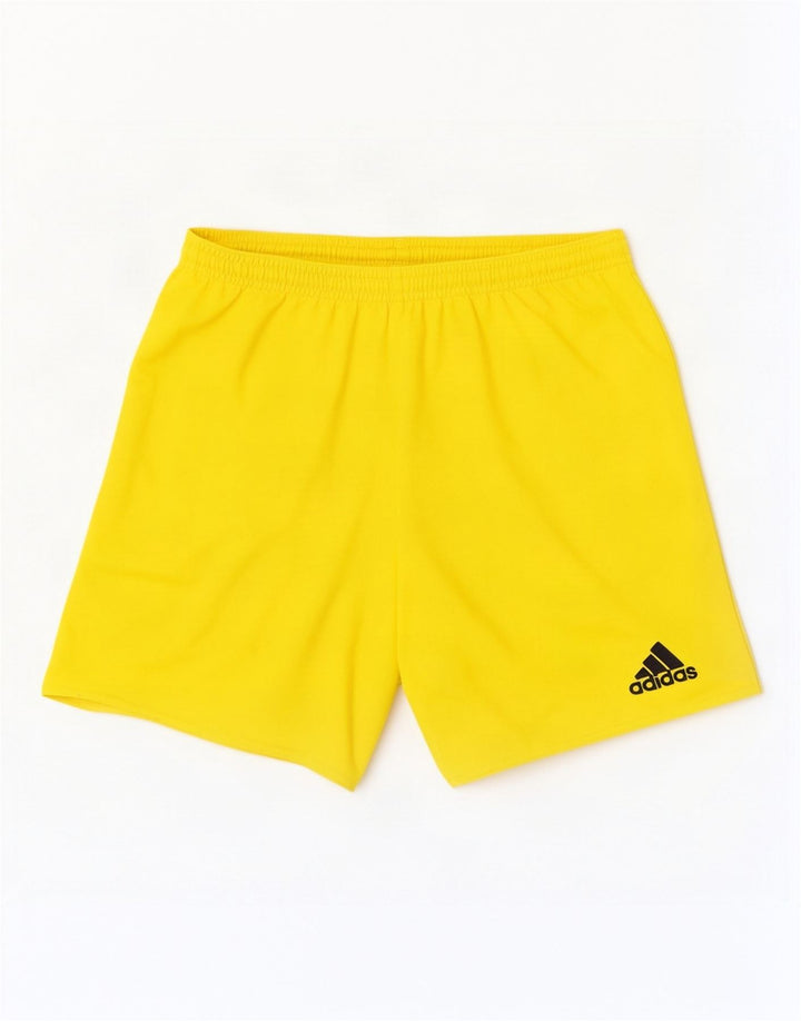 Adidas Mens Climalite Sport Shorts Small Yellow Polyester