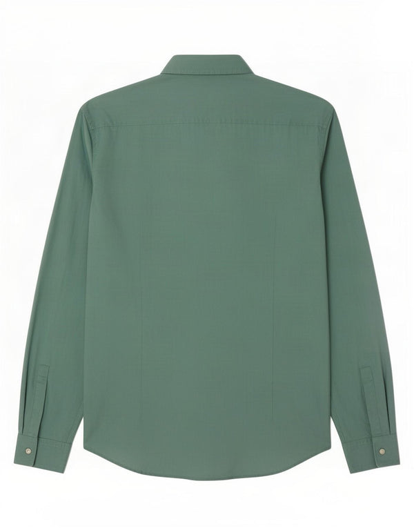 Hugo Boss Mens Slim Fit Shirt Large Green Cotton