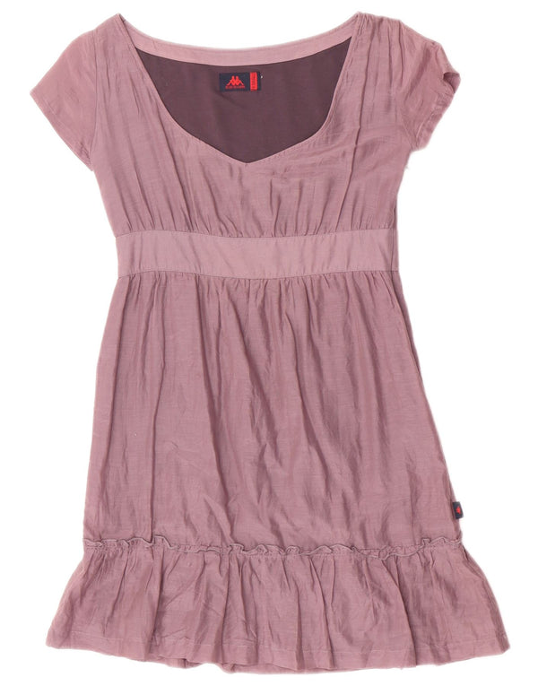 Kappa Womens Empire Dress UK 6 XS Purple Cotton