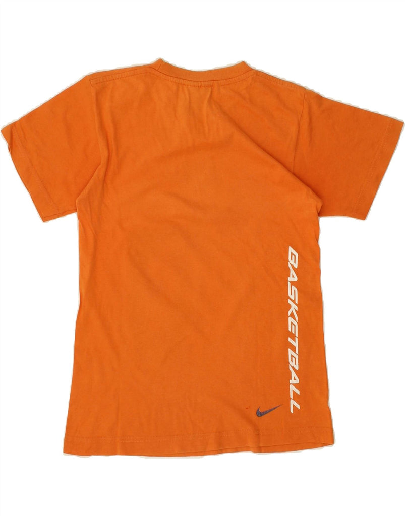 NIKE Boys Basketball Graphic T-Shirt Top 9-10 Years Small  Orange Cotton | Vintage Nike | Thrift | Second-Hand Nike | Used Clothing | Messina Hembry 