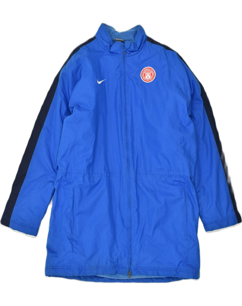 NIKE Mens Windbreaker Coat UK 42/44 Large Blue Polyester | Vintage Nike | Thrift | Second-Hand Nike | Used Clothing | Messina Hembry 