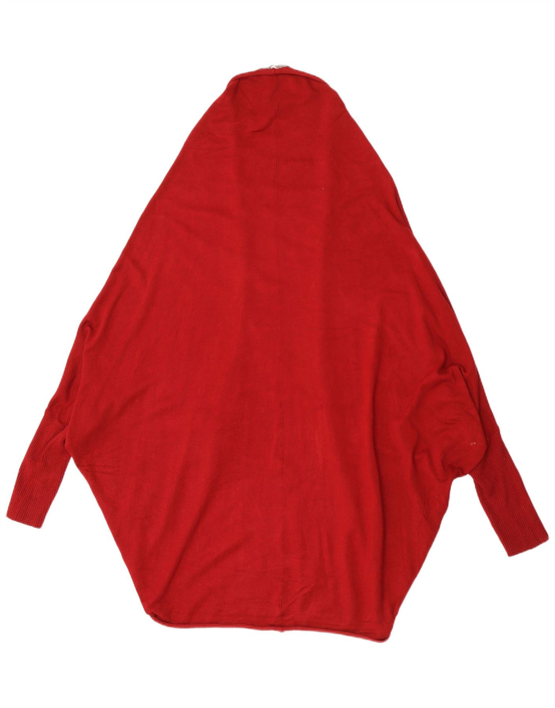 Zara Womens Poncho Cardigan Sweater UK 14 Medium Maroon