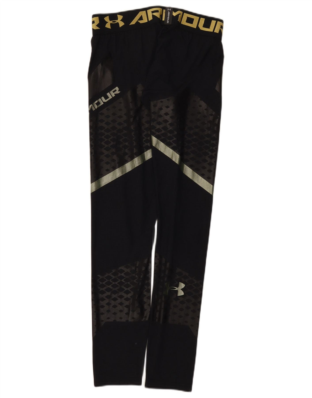 Under Armour Mens Graphic Leggings Small Black Colourblock