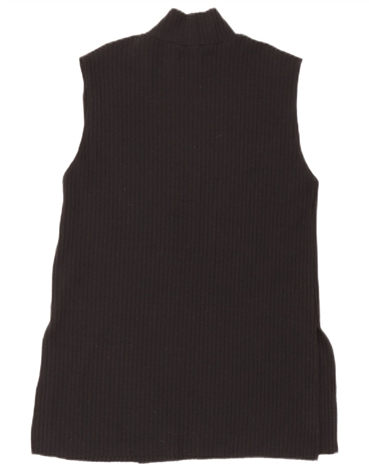 Zara Womens Vest Tank Top UK 12 Medium Black Polyester