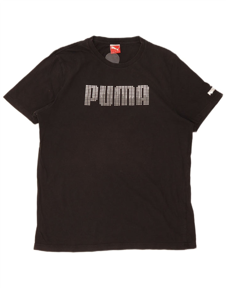 PUMA Mens Graphic T-Shirt Top Large Black