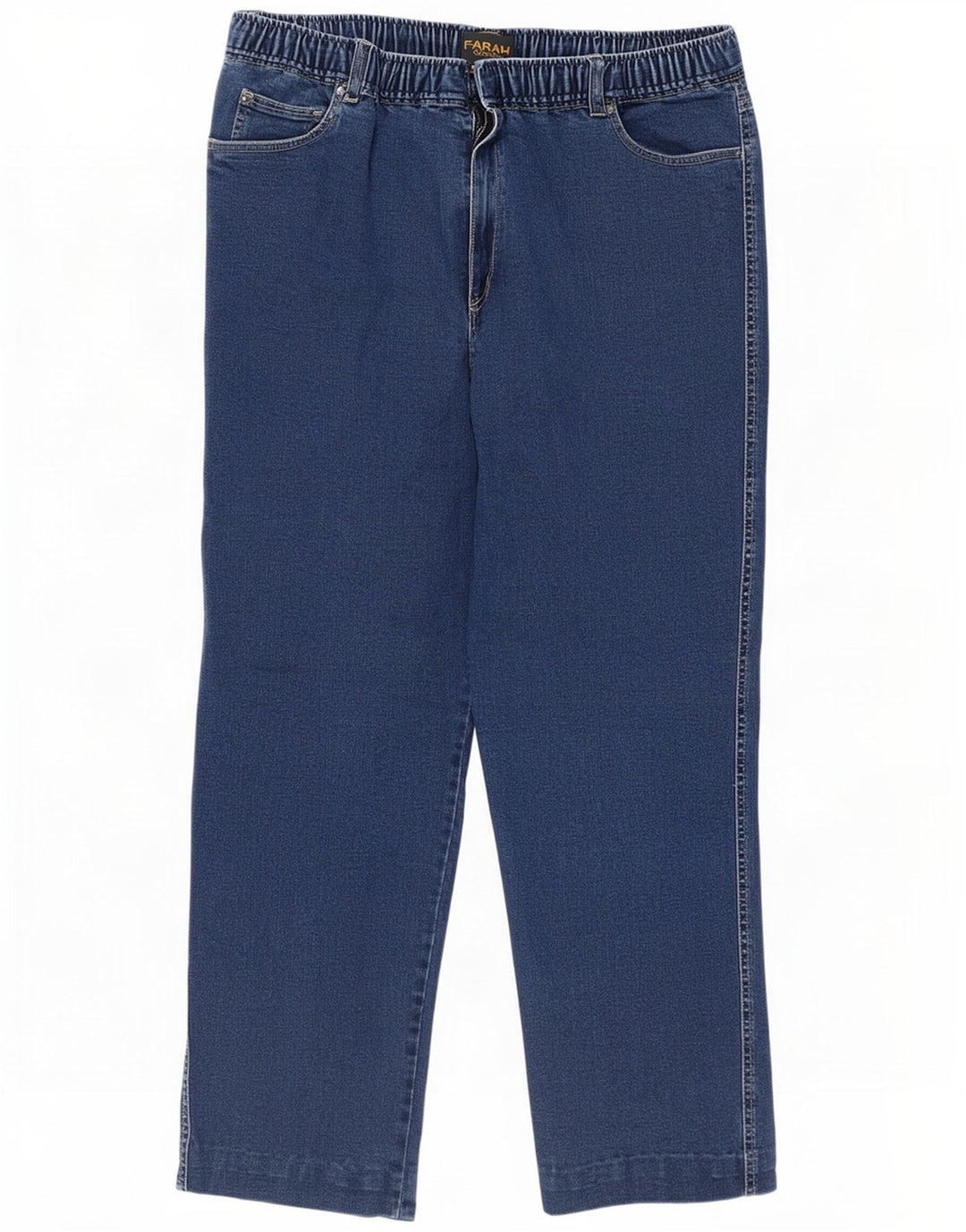 Farah Womens Classic Straight Jeans W36 L27 Blue Cotton