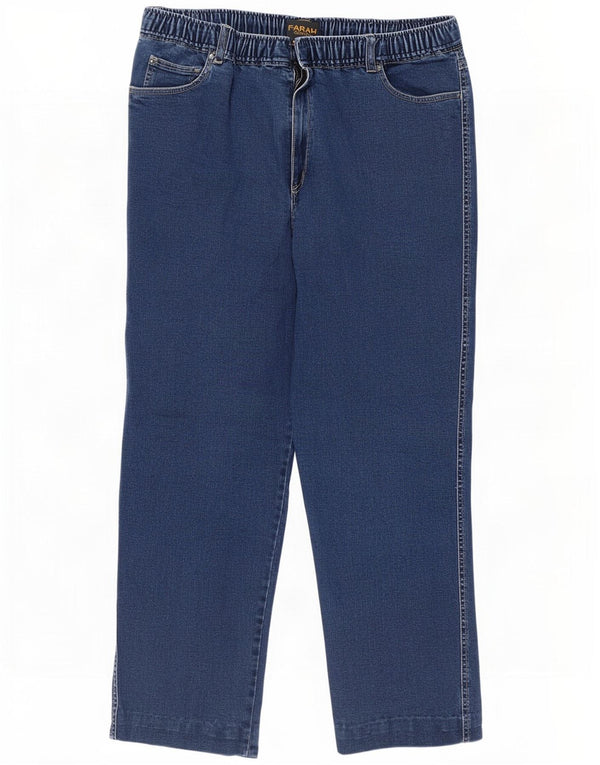 Farah Womens Classic Straight Jeans W36 L27 Blue Cotton