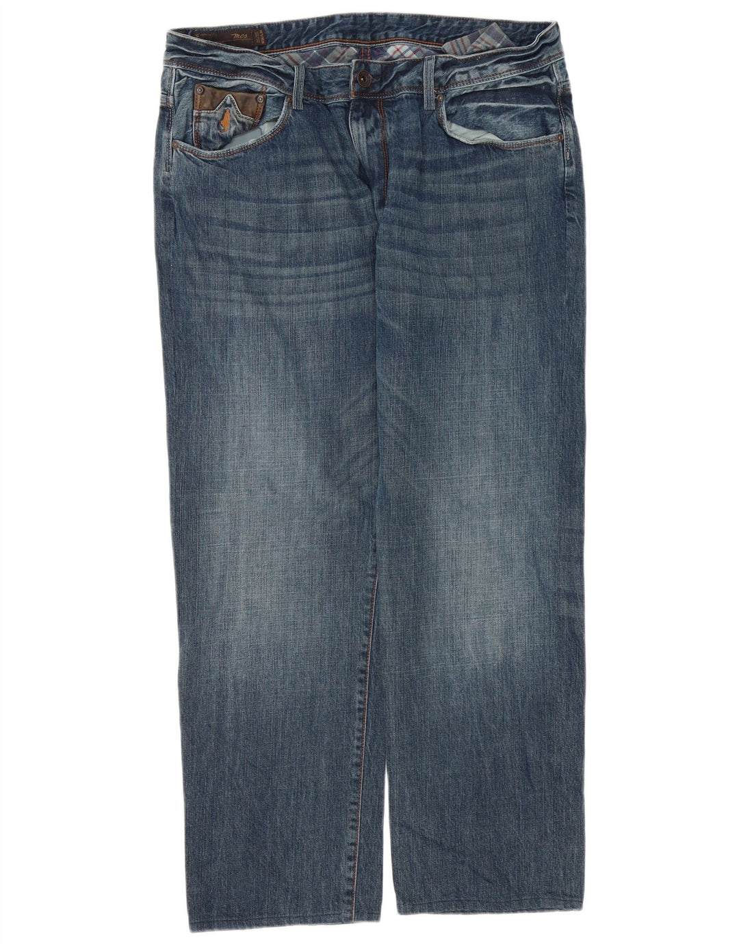 Marlboro Classics Mens Straight Jeans W38 L29 Blue Cotton
