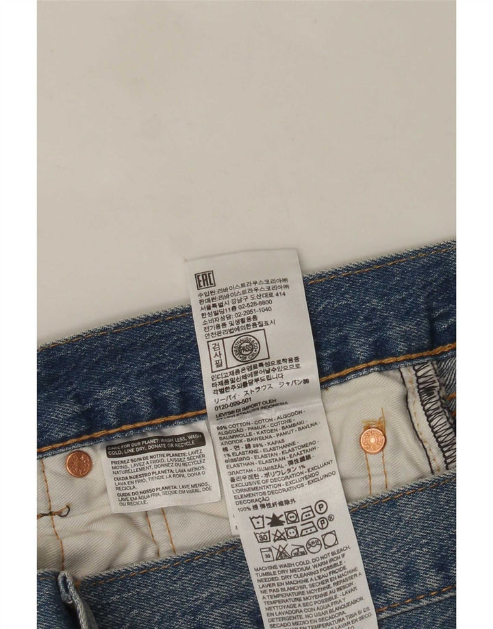Levi's Mens 501 Straight Jeans W36 L32 Blue Cotton